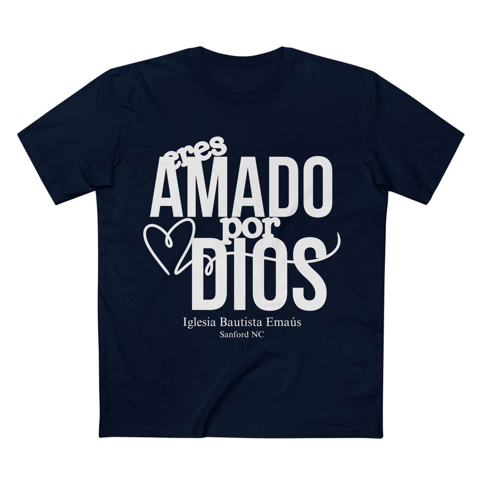 ERES AMADO POR DIOS -BLUE - Inspirational Christian Tee for Men and Women