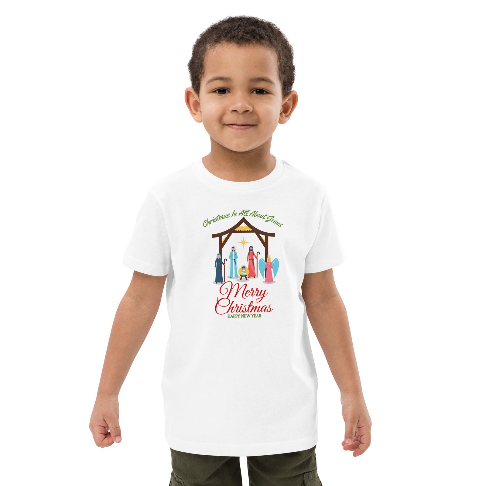 Christmas is all about Jesus - Organic cotton kids t-shirt - Image 2