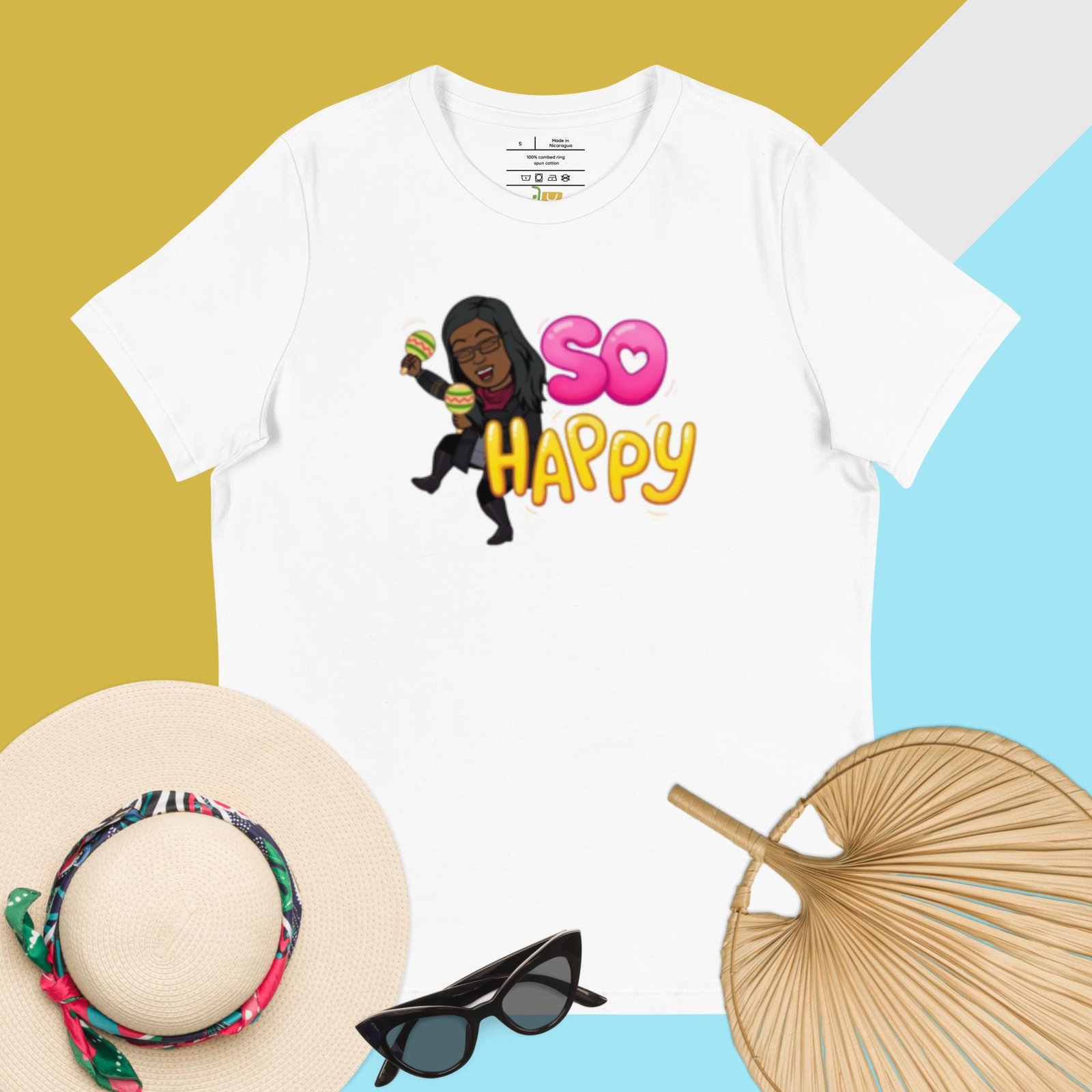 SO HAPPY - Women's Relaxed T-Shirt - Image 3