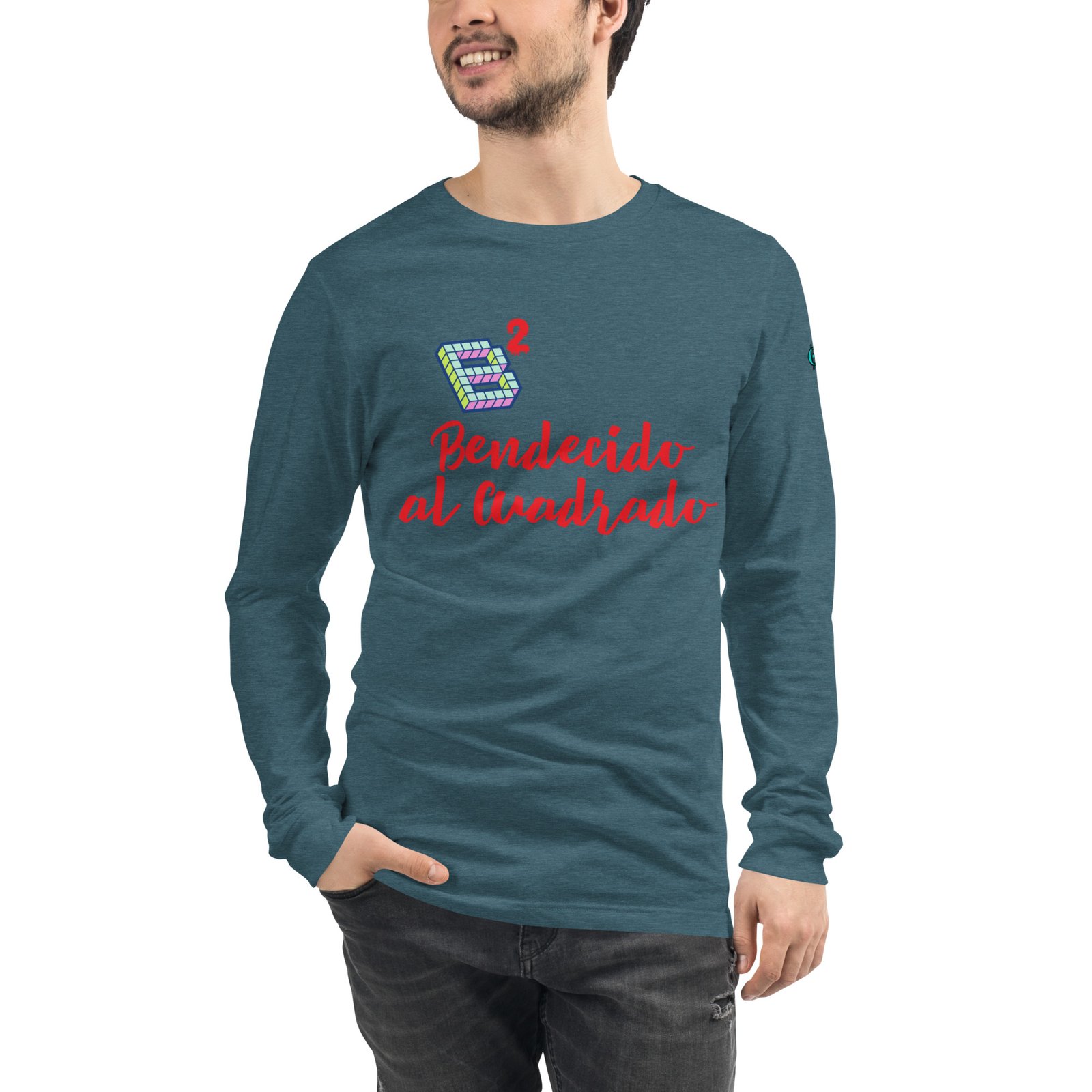 Bendecido al Cuadrado Unisex Long Sleeve Tee - Image 3