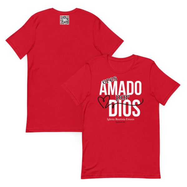 unisex-staple-t-shirt-red-front-and-back-6872b9fcd59eb.jpg Camiseta de manga corta unisex