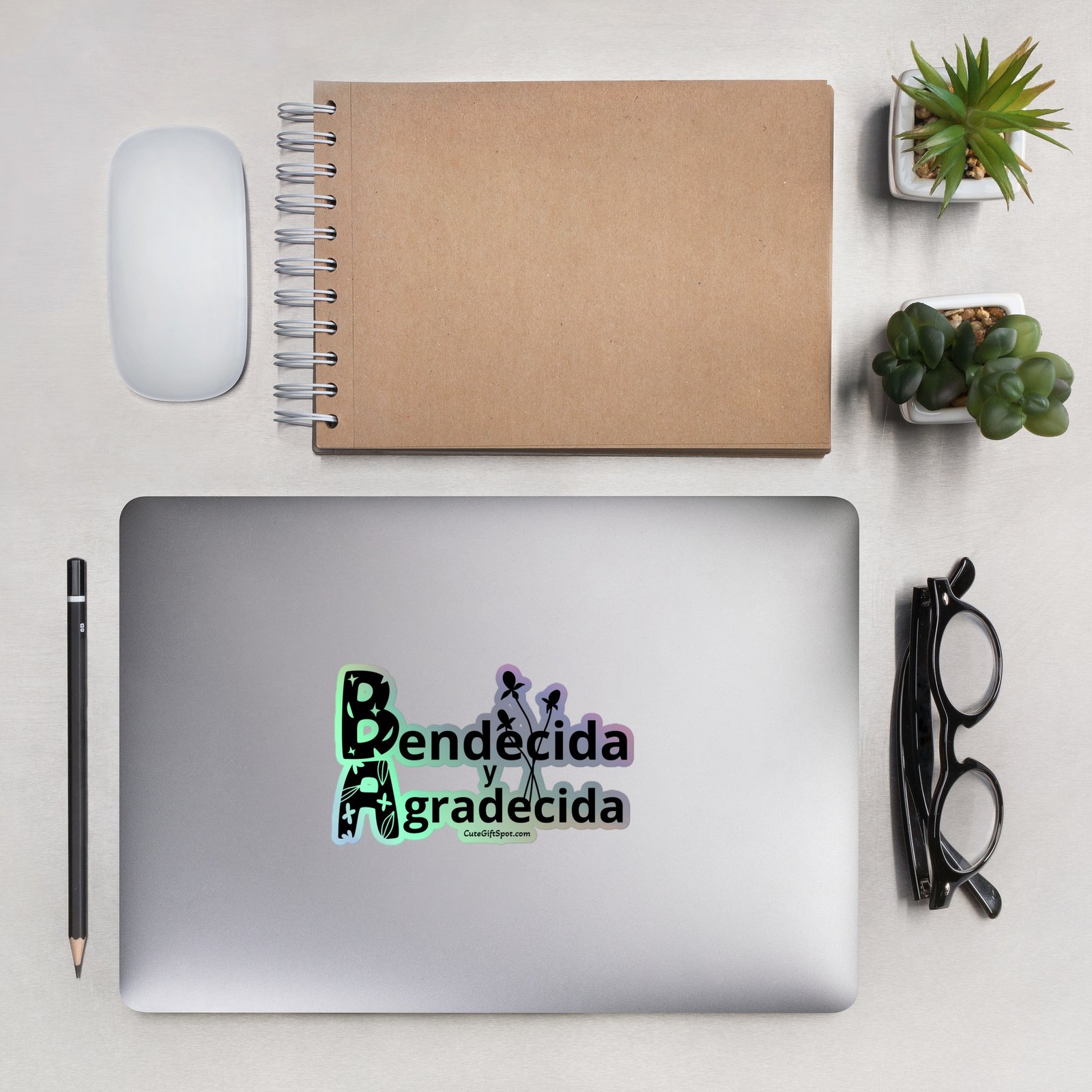 Bendicida y Agradecida Pegatinas | Stickers | Holographic stickers - Image 6