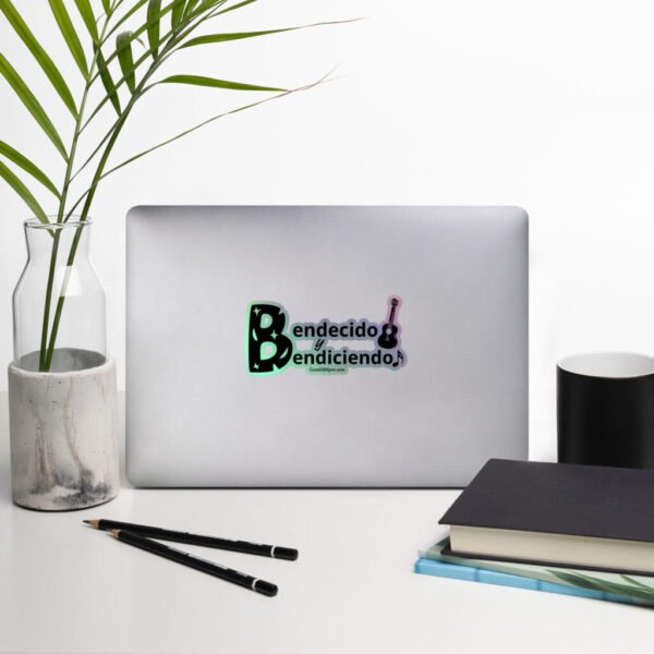 kiss-cut-holographic-stickers-grey-5.5x5.5-front-68bdefc15def3.jpg Bendecido y Bendiciendo | Pegatinas Stickers | Holographic stickers